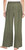 Three Dots Women's Pull-On Wide Leg Pant with Pockets, Olive Slash Dot, Medium