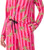 Room Service Women's 2-Piece Shawl Collar Pajama Set, Pink Leopard Stripe, XX-Large