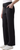 32 Degrees Cool Women's Stretch Straight Leg Ribbed Pant, Black, 2X-Large
