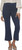 Felina Women's Tummy Control Pull-On Kick Crop Pant, Navy, Medium