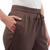 Kirkland Signature Women's  Relaxed Fit Ribbed Jogger Pant, Brown, X-Large