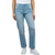 Jach's Girlfriend Women's Knit Denim Straight Leg Jeans, Light Blue, 6
