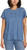 Ella Moss Women's Short Sleeve Embroidered Top, Blue, Medium