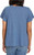 Ella Moss Women's Short Sleeve Embroidered Top, Blue, Medium