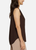 Matty M Women's Sleeveless V-Neck Blouse, Chocolate, Medium