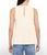 Banana Republic Women's Linen Blend Sleeveless Top, Cream, Small