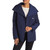 Coffee Shop Asymmetrical Belted Quilted Jacket, Sapphire, Large