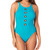 Amoressa Women's Swimwear A Venetian Affair Rialto High Neck One Piece, Green, 12