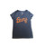 NFL Football Chicago Bears Girl's V-Neck T-Shirt, Blue, L/G 10-12