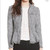 Rebecca Taylor Slub Suiting Zip-Front Jacket, Black Snow, 4