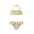 Toobydoo New York Girls Bandeau Bikini Set Two-Piece, Stripe Multi, Size 9-10