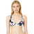 BCBG Crossback V-Neck Underwire Bra Bikini Top, Multi//Seaside Leaves, 6