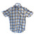 James Campbell Collared Button Up Shirt, Blue Plaid, Small