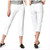 Mavi Womens Jeans Niki White Used Vintage Straight Crop, 25, White