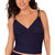 Calvin Klein Women's Solid Ruched Tankini Top, Navy, X-Large