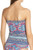 DSF Riviera Tiles Strapless Tankini Top, Cerise, Small