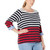 Tommy Hilfiger Stripe Ainsley Tee, Sky Captain Combo, 0X