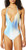 BCBG MAXAZRIA It's A Wash Shirr Plunge One-Piece Swimsuit, Multi, 6