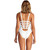 Vitamin A Women's Neutra Maillot One Piece Plunge Swimsuit, Eco White, 4/X-Small