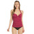 Tommy Bahama Pearl Solids Underwire Tankini, Cabernet Crush, M/DD-Cup