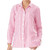 Tommy Bahama Coastalina Cabana Stripe Linen Tunic, Pink Ruffle, Small