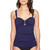 Tommy Bahama Pearl Over-The-Shoulder Long Tankini, Navy, Small