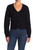 Wayf Women's Varsity Knot Front Sweater, Black, Medium