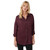 Splendid Women's Lyra Satin Tunic, Aubergine, Medium