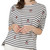 Desigual Women's Striped Ellen Nautical Sweater Style, White, Medium