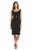 R&M Richards High Low Floral Chiffon Dress, Black/Ivory, 10P