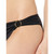 BCBGMAXAZRIA Shirred Hipster Low-Rise Solid Color Bikini Bottom, Black, 2