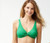 Tommy Bahama Pearl Solids Twist Front Bra Bikini Top, Green, M