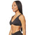Tommy Bahama Pearl Solids Twist Front Bra Bikini Top, Black, M