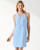 Tommy Bahama Island Cays Stripe Spa Dress Coverup, Azure Blue, Large