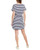 Tommy Bahama Amira Striped Drawstring Mini Dress, Island Navy, Small