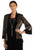 R & M Richards Women's Velvet Jacket Dress, Taupe/Black, 18W
