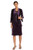 R & M Richards Women's Velvet Jacket Dress, Plum, 14W