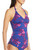 Tommy Bahama Blue Saphire Oasis Blossom Reversible Halter Tankini Top, XS