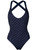Stella McCartney Women's Monogram One Piece Swimwear, Blue/Cream, Small
