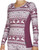 Hot Chillys Micro Elite Chamois Print Scoop Santa Shirt, Baby/Cranberry, Large