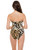 Shan Women's Kawa V-Front Leopard Print Bandeau One Piece Swimsuit Print 10
