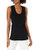 Theory Women's Combo Scoop Top, Black, X-Small