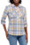 Tommy Hilfiger Popover Crinkle Plaid Shirt, Blue Multi, X-Small