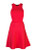 Cushnie Ribbed Flare Dress, Red, Small