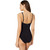 Calvin Klein Women's Pleated One Piece Swimsuit, Black, 18