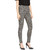 Michael Kors Textured Animal Print Pants, Black/White, Petite XL