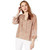 Lucky Brand Women's Printed Vivienne Top, Tan Multi, Small