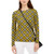 Michael Kors Plaid Long-Sleeve Top, Bright Dandelion, Medium