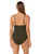 Amoressa Women's Swimwear Freedom Naomi One Piece Swimsuit with Soft Cup Bra, Olive, 08