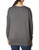 kensie Women's Drapey French Terry Sweatshirt, Heather Dark Grey, S